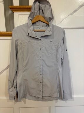 KUHL Sierre Hoody Light Gray Lightweight Quick Dry Fabric UPF 30 Size S